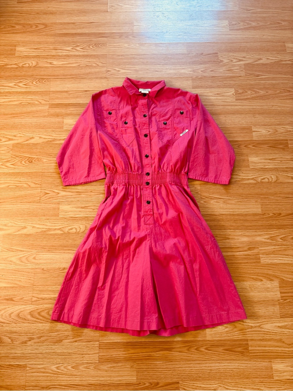 Vintage 80s Ideas Jumpsuit Hot Pink Culotte Coverall Jumpsuit Wide Leg Cotton M